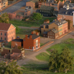 Models and buildings, showing a reconstructed idea of what Baltimore may have looked like in 1815.