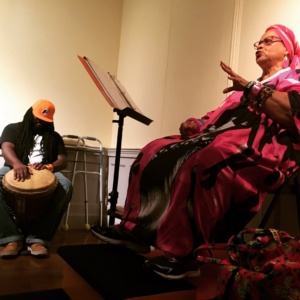 Mama Linda Goss and Dr. David Fakunle perform at the Peale in August 2017.