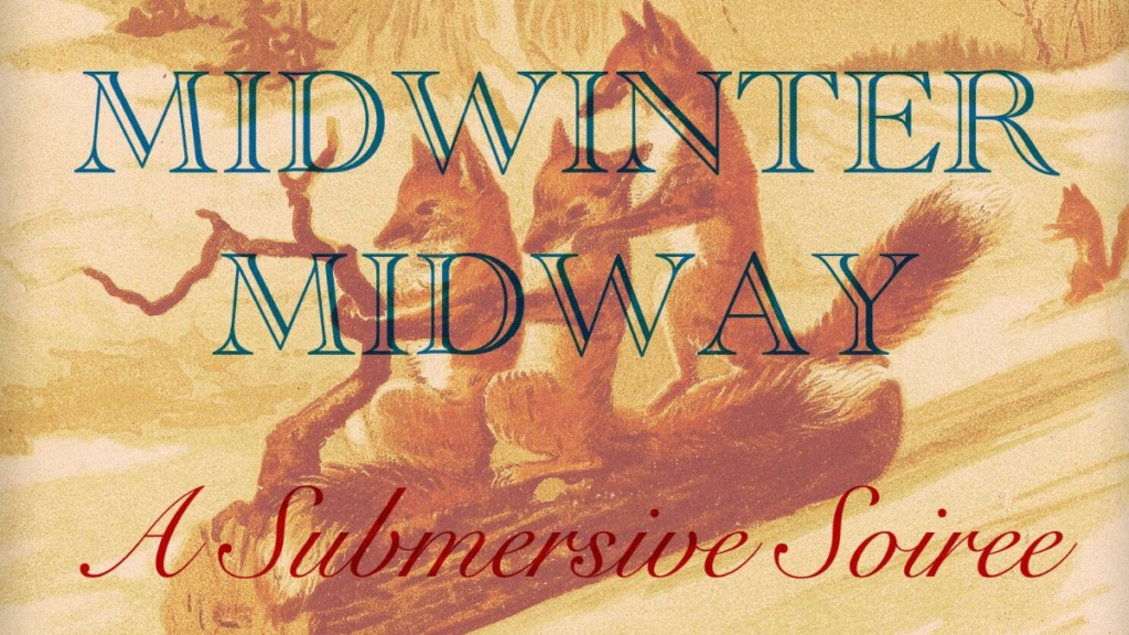 A vintage, septia-toned drawing of three small foxes.