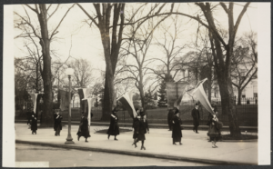 Women from Maryland demonstrate in front of the White House.